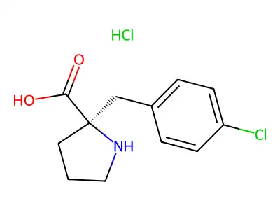 (R)-2-(4-Chlorobenzyl)pyrrolidine-2-carboxylic acid hydrochloride structure