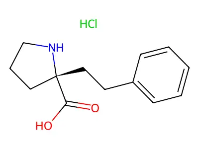(S)-2-Phenethylpyrrolidine-2-carboxylic acid hydrochloride structure