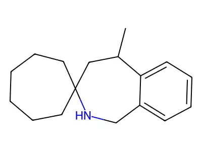 5-Methyl-1,2,4,5-tetrahydrospiro[2-benzazepine-3,1'-cycloheptane] structure