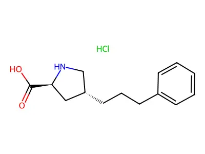 (2S,4R)-4-(3-phenylpropyl)pyrrolidine-2-carboxylic Acid Hydrochloride structure