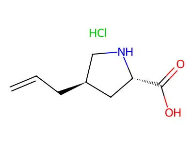 (2S,4R)-4-Allylpyrrolidine-2-carboxylic acid hydrochloride structure