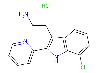 2-(7-Chloro-2-pyridin-2-yl-1H-indol-3-yl)-ethylamine monohydrochloride structure