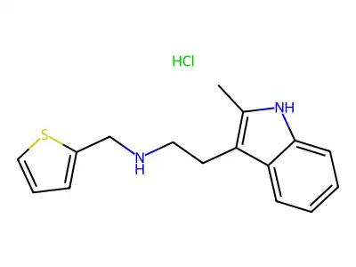 [2-(2-Methyl-1H-indol-3-yl)ethyl][(thiophen-2-yl)methyl]amine structure