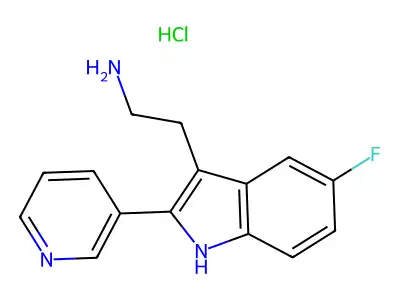 3-(2-Aminoethyl)-5-fluoro-2-pyridin-3-yl-1H-indole hydrochloride structure