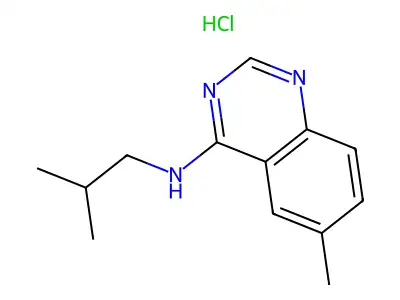 (2-Methylpropyl)(6-methylquinazolin-4-yl)amine, chloride structure