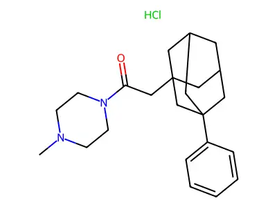1-(4-Methylpiperazin-1-yl)-2-(3-phenyladamantan-1-yl)ethan-1-one hydrochloride structure
