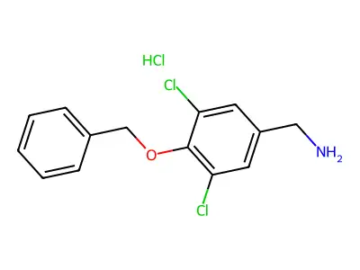 (4-(Benzyloxy)-3,5-dichlorophenyl)methanamine hydrochloride structure
