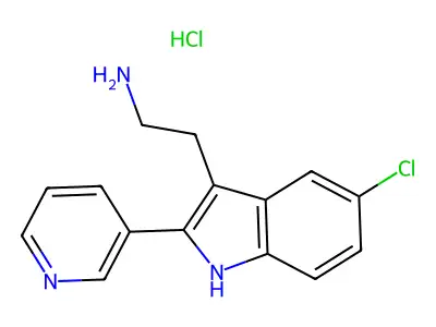 3-(2-Aminoethyl)-5-chloro-2-pyridin-3-yl-1H-indole hydrochloride structure