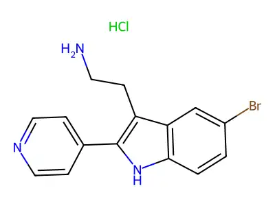 3-(2-Aminoethyl)-5-bromo-2-pyridin-4-yl-1H-indole hydrochloride structure