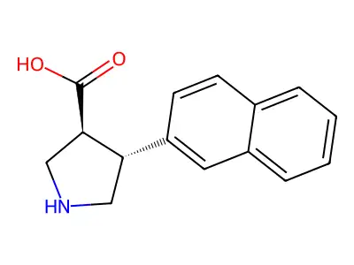 (3S,4R)-4-(Naphthalen-2-YL)pyrrolidine-3-carboxylic acid structure