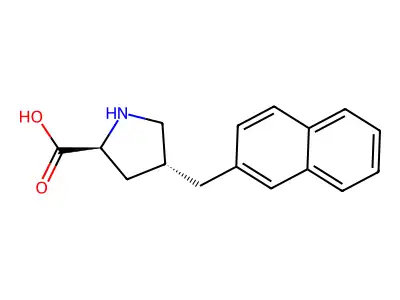(2S,4R)-4-(naphthalen-2-ylmethyl)pyrrolidine-2-carboxylic acid structure