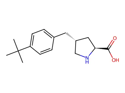 (2S,4R)-4-(4-tert-Butylbenzyl)pyrrolidine-2-carboxylic acid structure