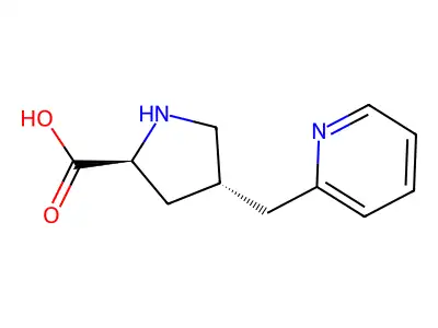 (2S,4S)-4-(pyridin-2-ylmethyl)pyrrolidine-2-carboxylic Acid structure