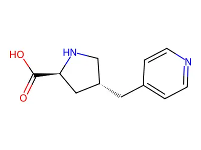 (2S,4R)-4-(pyridin-4-ylmethyl)pyrrolidine-2-carboxylic acid structure