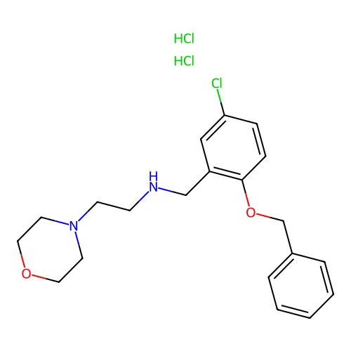 N-(2-(benzyloxy)-5-chlorobenzyl)-2-morpholinoethanamine dihydrochloride structure