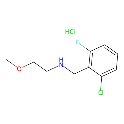 N-[(2-chloro-6-fluorophenyl)methyl]-2-methoxyethanamine;hydrochloride structure