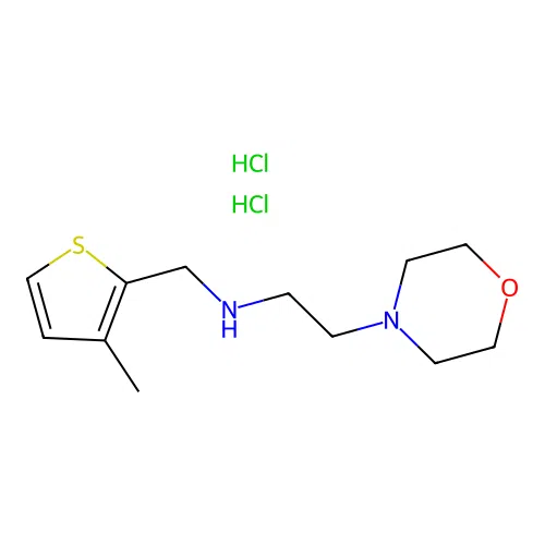 N-((3-methylthiophen-2-yl)methyl)-2-morpholinoethanamine dihydrochloride structure