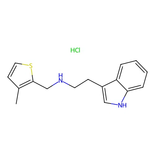 [2-(1H-Indol-3-yl)ethyl][(3-methylthiophen-2-yl)methyl]amine hydrochloride structure