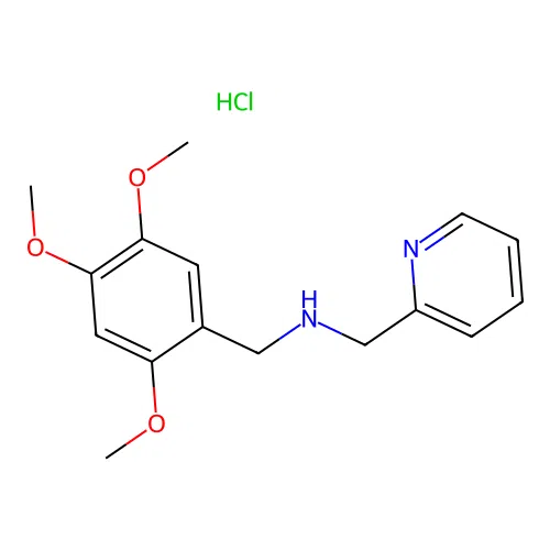 1-(pyridin-2-yl)-N-(2,4,5-trimethoxybenzyl)methanamine hydrochloride structure