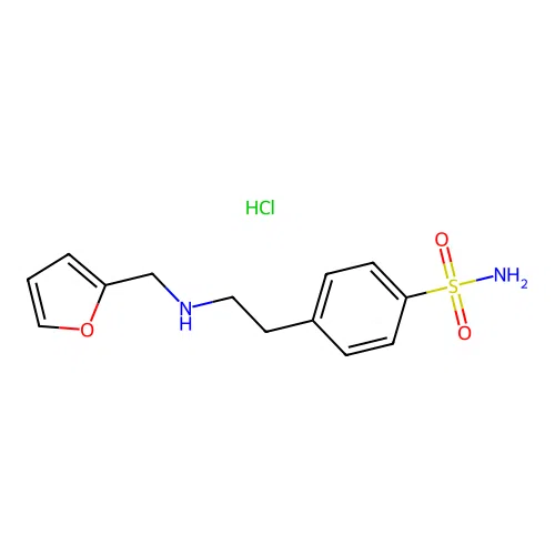 4-(2-((Furan-2-ylmethyl)amino)ethyl)benzenesulfonamide hydrochloride structure