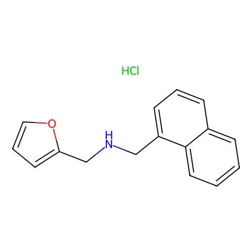 [(Furan-2-yl)methyl][(naphthalen-1-yl)methyl]amine hydrochloride structure