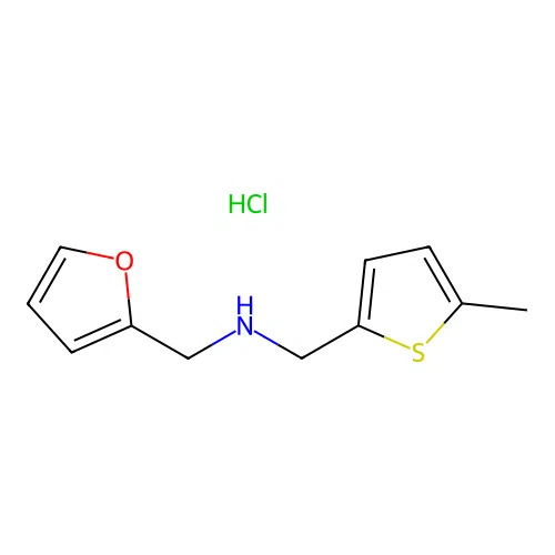 Furan-2-ylmethyl-(5-methyl-thiophen-2-ylmethyl)-amine hydrochloride structure