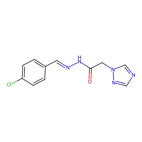 N'-[(E)-(4-chlorophenyl)methylidene]-2-(1H-1,2,4-triazol-1-yl)acetohydrazide structure