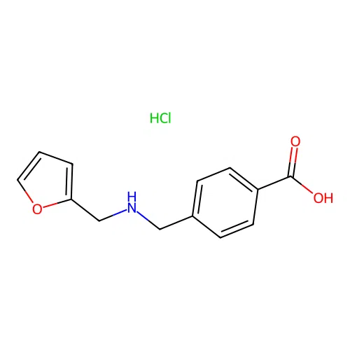4-(((Furan-2-ylmethyl)amino)methyl)benzoic acid hydrochloride structure