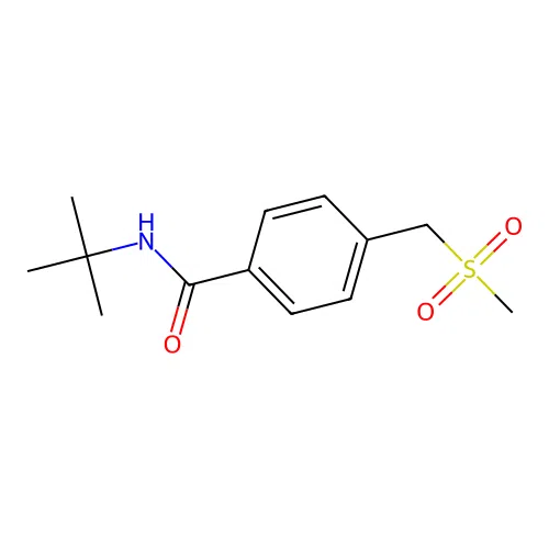 N-tert-butyl-4-(methanesulfonylmethyl)benzamide structure