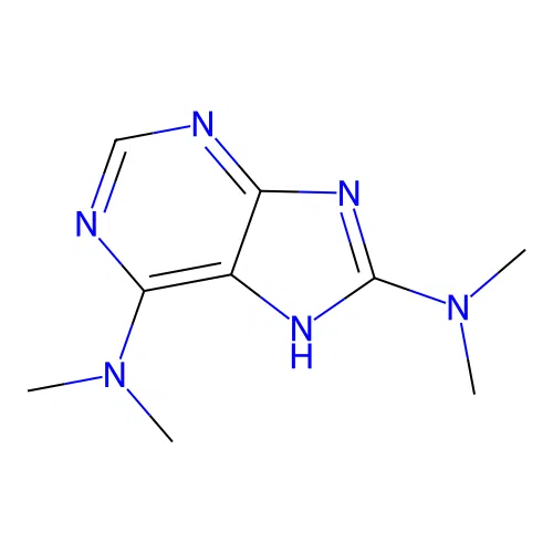 6-N,6-N,8-N,8-N-tetramethyl-7H-purine-6,8-diamine structure