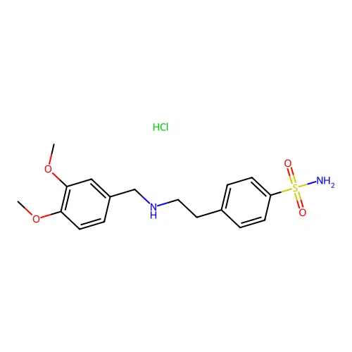 4-(2-((3,4-Dimethoxybenzyl)amino)ethyl)benzenesulfonamide hydrochloride structure