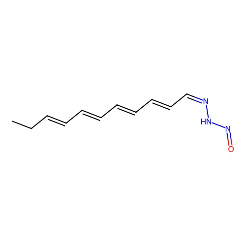 N-[(Z)-[(2E,4E,6E,8E)-undeca-2,4,6,8-tetraenylidene]amino]nitrous amide structure