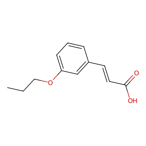 (2E)-3-(3-propoxyphenyl)prop-2-enoic acid structure