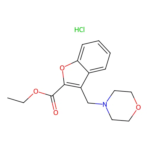 3-Morpholin-4-ylmethyl-benzofuran-2-carboxylic acid ethyl ester structure