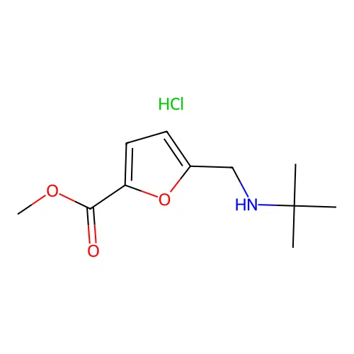 Methyl 5-((tert-butylamino)methyl)furan-2-carboxylate hydrochloride structure