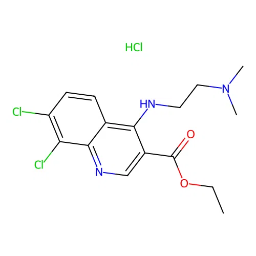 Ethyl 7,8-dichloro-4-(2-dimethylaminoethylamino)quinoline-3-carboxylate Hydrochloride structure