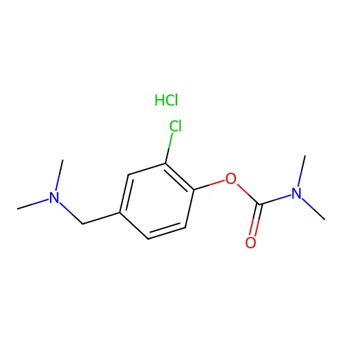 2-Chloro-4-((dimethylamino)methyl)phenyl dimethylcarbamate hydrochloride structure