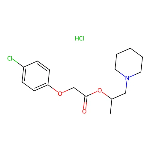 (4-Chloro-phenoxy)-acetic acid 1-methyl-2-piperidin-1-yl-ethyl ester structure