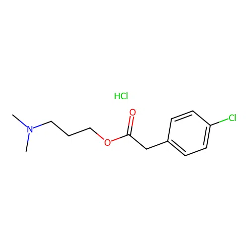3-(Dimethylamino)propyl 2-(4-chlorophenyl)acetate hydrochloride structure