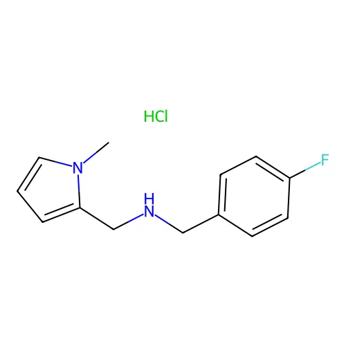 (4-Fluoro-benzyl)-(1-methyl-1H-pyrrol-2-ylmethyl)-amine hydrochloride structure