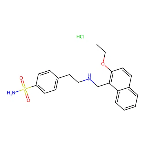 4-(2-{[(2-Ethoxy-1-naphthyl)methyl]amino}ethyl)benzenesulfonamide structure