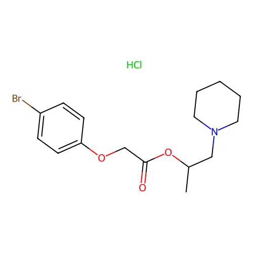 1-(Piperidin-1-YL)propan-2-YL 2-(4-bromophenoxy)acetate hydrochloride structure