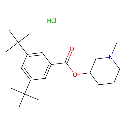 1-Methylpiperidin-3-YL 3,5-DI-tert-butylbenzoate hydrochloride structure