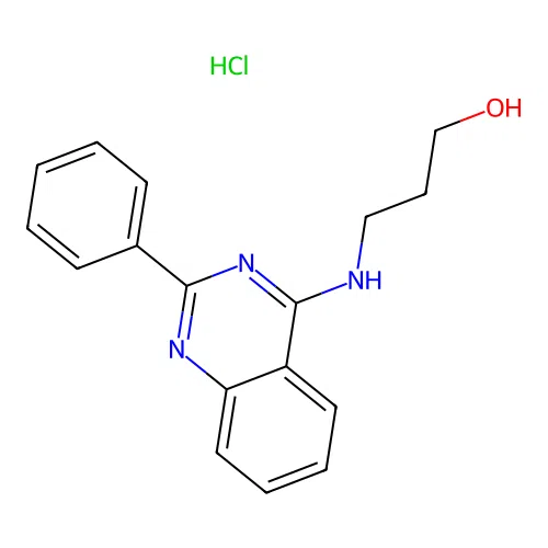 3-((2-Phenylquinazolin-4-yl)amino)propan-1-ol hydrochloride structure