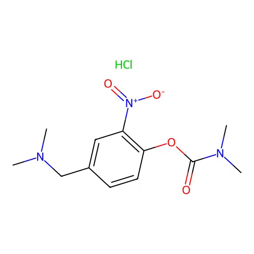 4-((Dimethylamino)methyl)-2-nitrophenyl dimethylcarbamate hydrochloride structure
