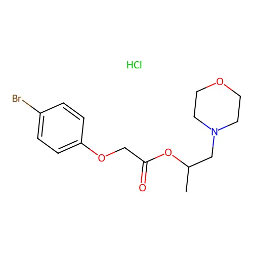 1-Morpholinopropan-2-yl 2-(4-bromophenoxy)acetate hydrochloride structure
