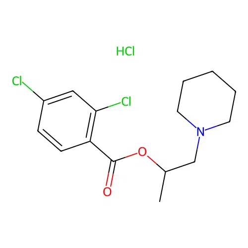 1-(Piperidin-1-YL)propan-2-YL 2,4-dichlorobenzoate hydrochloride structure