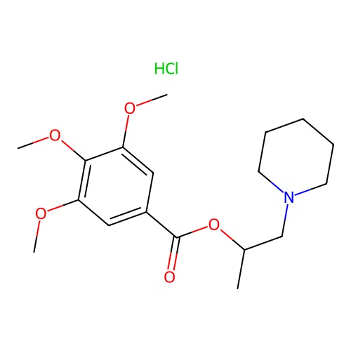 3,4,5-Trimethoxy-benzoic acid 1-methyl-2-piperidin-1-yl-ethyl ester structure