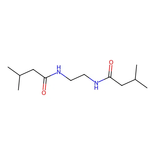 3-methyl-N-[2-(3-methylbutanoylamino)ethyl]butanamide structure
