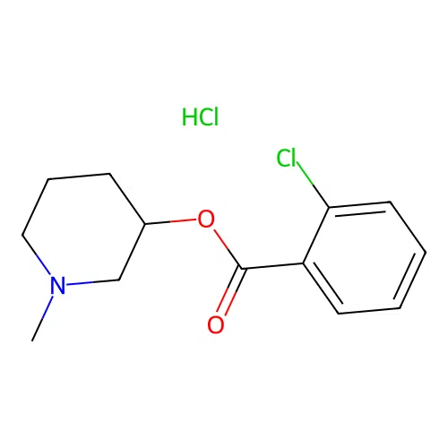 1-Methylpiperidin-3-YL 2-chlorobenzoate hydrochloride structure